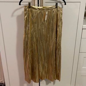 Anthropologie gold skirt.